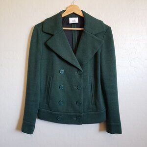CAbi Love Carol Collection Double Breasted Knit Pea Coat Emerald Green Women's S